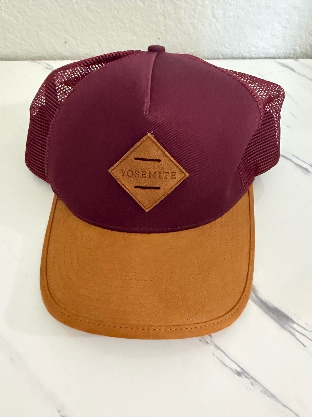 ROVE Maroon Trucker Hat Yosemite National Park burgundy